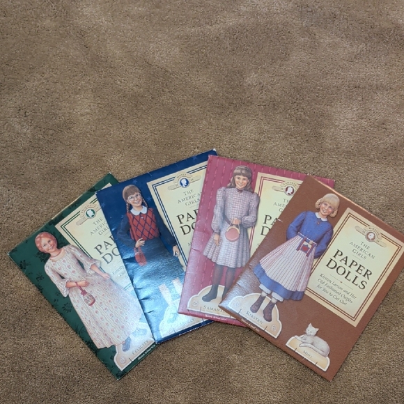American Girl Other - American Girl Paper Dolls Set - Green, Blue, Pink, Red